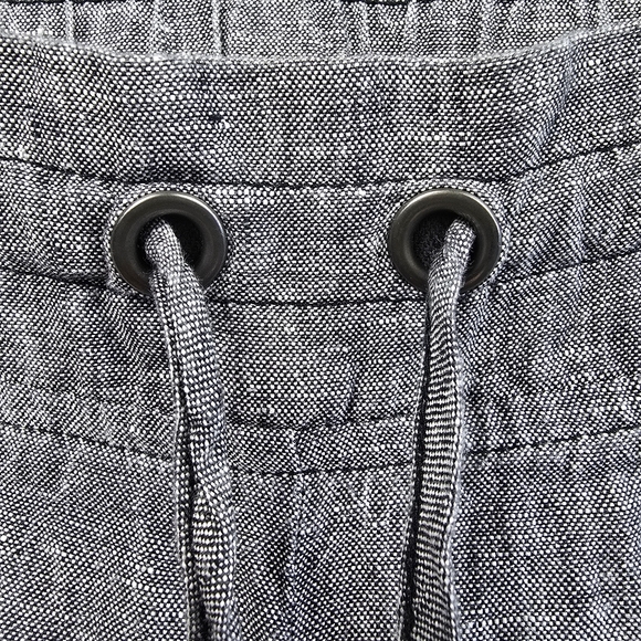 Athleta Linen Black Chambray Joggers Size 4 - Picture 5 of 13